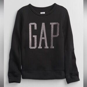 Gap Kids Metallic Logo Crewneck Sweatshirt Size Medium
